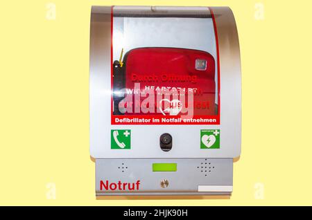 Automatisierter Externer Defibrillator tragbaren elektronischen Lebensretter Stockfoto