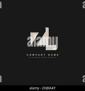 Minimal Business Logo für Alphabet ZL - Anfangsbuchstabe Z und L Logo - Monogramm Vektor Logo Vorlage für Firmennamen Initialen Stock Vektor