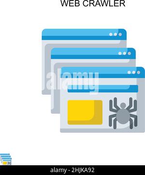 Web Crawler einfaches Vektor-Symbol. Illustration Symbol Design-Vorlage für Web mobile UI-Element. Stock Vektor