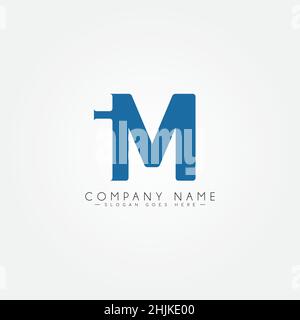 Anfangsbuchstabe im-Logo – einfaches Geschäftslogo für Alphabet I und M – Monogramm-Vektor-Logovorlage für Firmennamen-Initialen Stock Vektor