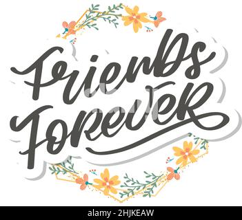 Soul Schwester mit Herz Schriftzug Design beste Freund Vorläufer Bff besties Stock Vektor