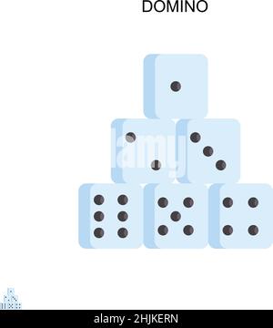 Einfaches Domino-Vektorsymbol. Illustration Symbol Design-Vorlage für Web mobile UI-Element. Stock Vektor