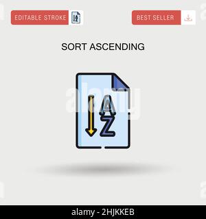 Aufsteigendes einfaches Vektorsymbol sortieren. Stock Vektor