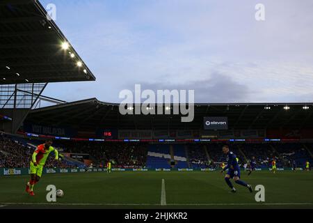 CARDIFF, GROSSBRITANNIEN. JAN 30th Gesamtansicht des Stadions während des Sky Bet Championship-Spiels zwischen Cardiff City und Nottingham Forest im Cardiff City Stadium, Cardiff am Sonntag, 30th. Januar 2022. (Kredit: Kieran Riley | MI Nachrichten) Kredit: MI Nachrichten & Sport /Alamy Live Nachrichten Stockfoto