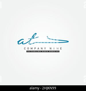 Anfangsbuchstabe BEI Logo - handgeschriebenes Signaturlogo - Minimaler Vektor Logo für Initialen im Handschriftstil Stock Vektor