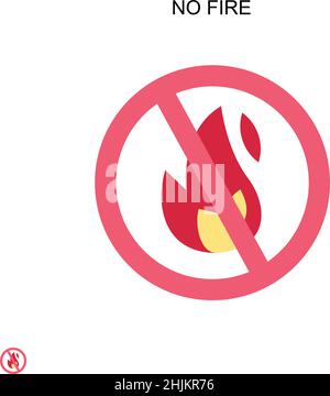 Kein einfaches Vektor-Symbol für Feuer. Illustration Symbol Design-Vorlage für Web mobile UI-Element. Stock Vektor