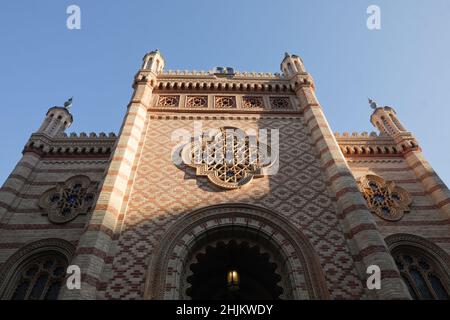 Bukarest, Rumänien - 24. Januar 2022: Der Korallentempel, eine Synagoge in Bukarest, Rumänien. Stockfoto