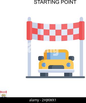 Startpunkt einfaches Vektorsymbol. Illustration Symbol Design-Vorlage für Web mobile UI-Element. Stock Vektor