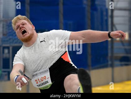 Nehvizdy, Tschechische Republik. 30th Januar 2022. Der Norweger Marcus Thomsen tritt beim internationalen Leichtathletik-Hallentreffen „Stars in Nehvizdy“ am 30. Januar 2022 in Nehvizdy, Tschechien, an. Kredit: Michal Krumphanzl/CTK Foto/Alamy Live Nachrichten Stockfoto