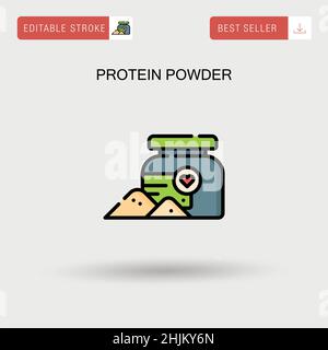 Proteinpulver einfaches Vektor-Symbol. Stock Vektor