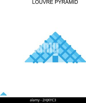 Einfache Vektor-Symbol der Louvre-Pyramide. Illustration Symbol Design-Vorlage für Web mobile UI-Element. Stock Vektor