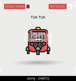 Tuk Tuk einfaches Vektorsymbol. Stock Vektor