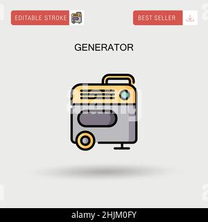 Einfaches Vektorsymbol für den Generator. Stock Vektor