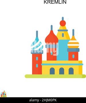 Einfaches Vektor-Symbol des Kremls. Illustration Symbol Design-Vorlage für Web mobile UI-Element. Stock Vektor