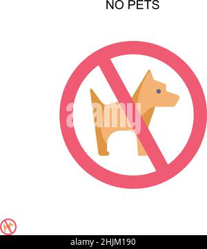 Keine Haustiere einfaches Vektorsymbol. Illustration Symbol Design-Vorlage für Web mobile UI-Element. Stock Vektor