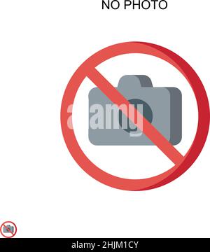Kein einfaches Vektorsymbol für Fotos. Illustration Symbol Design-Vorlage für Web mobile UI-Element. Stock Vektor