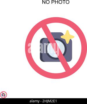 Kein einfaches Vektorsymbol für Fotos. Illustration Symbol Design-Vorlage für Web mobile UI-Element. Stock Vektor