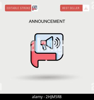 Ansage Simple Vector-Symbol. Stock Vektor