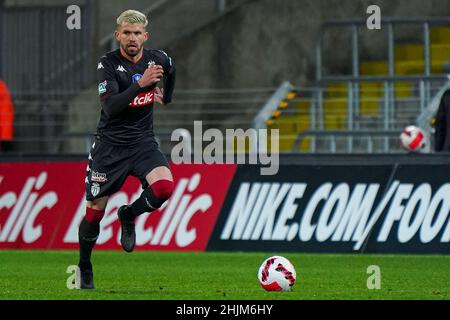 LENS, FRANKREICH - 30. JANUAR: Caio Henrique von AS Monaco beim Coupe de France-Spiel zwischen RC Lens und AS Monaco im Stade Bollaert-Delelis am 30. Januar 2022 in Lens, Frankreich (Foto: Jeroen Meuwsen/Orange Picts) Stockfoto