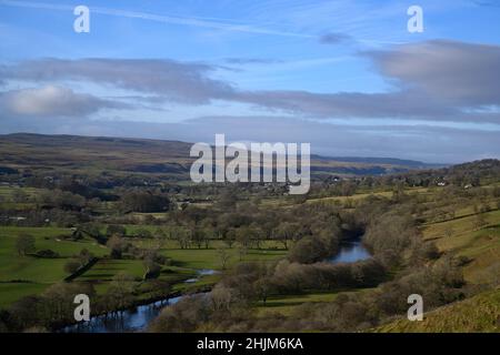 Blick über Middlton in Teesdale Stockfoto