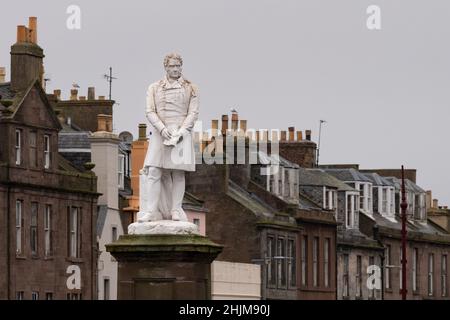 Joseph Hume Statue, Montrose, Angus, Schottland, Großbritannien Stockfoto
