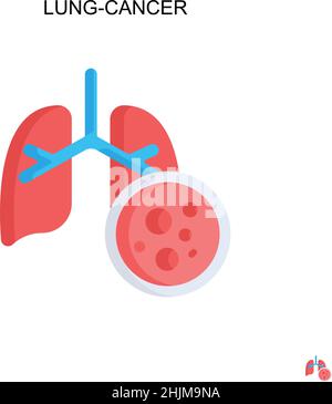 Einfaches Vektorsymbol für Lungenkrebs. Illustration Symbol Design-Vorlage für Web mobile UI-Element. Stock Vektor