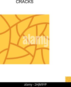 Cracks einfaches Vektorsymbol. Illustration Symbol Design-Vorlage für Web mobile UI-Element. Stock Vektor