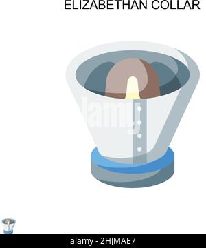 Elizabethan Kragen einfache Vektor-Symbol. Illustration Symbol Design-Vorlage für Web mobile UI-Element. Stock Vektor