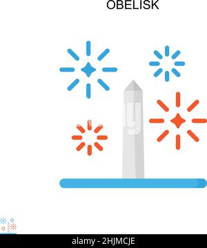 Obelisk einfaches Vektorsymbol. Illustration Symbol Design-Vorlage für Web mobile UI-Element. Stock Vektor