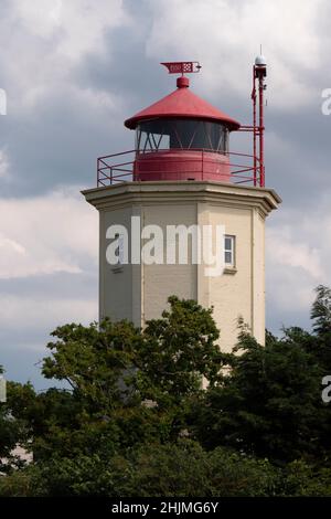 Leuchtturm Westermarkelsdorf, Insel Fehmarn, Deutschland Stockfoto