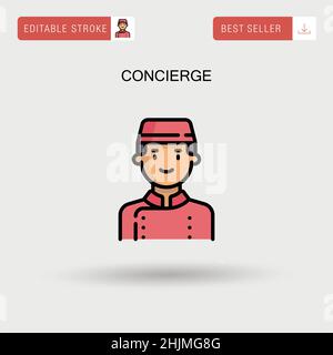 Einfaches Vektor-Symbol für Concierge. Stock Vektor