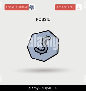 Fossil einfaches Vektor-Symbol. Stock Vektor