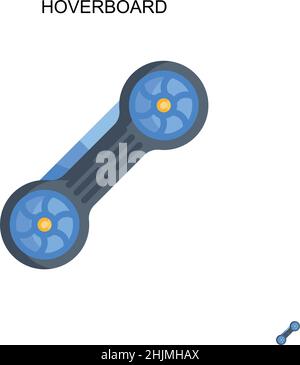 Einfaches Vektorsymbol auf dem Hoverboard. Illustration Symbol Design-Vorlage für Web mobile UI-Element. Stock Vektor