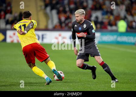 Caio Henrique von Monaco während des französischen Pokals, Runde des Fußballspiels 16 zwischen RC Lens und AS Monaco am 30. Januar 2022 im Stade Bollaert-Delelis in Lens, Frankreich - Foto Jean Catuffe / DPPI Stockfoto