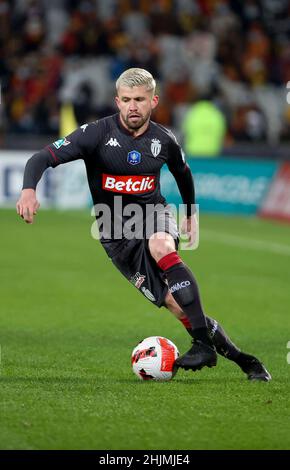 Caio Henrique von Monaco während des französischen Pokals, Runde des Fußballspiels 16 zwischen RC Lens und AS Monaco am 30. Januar 2022 im Stade Bollaert-Delelis in Lens, Frankreich - Foto Jean Catuffe / DPPI Stockfoto