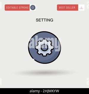 Einstellen des einfachen Vektorsymbols. Stock Vektor