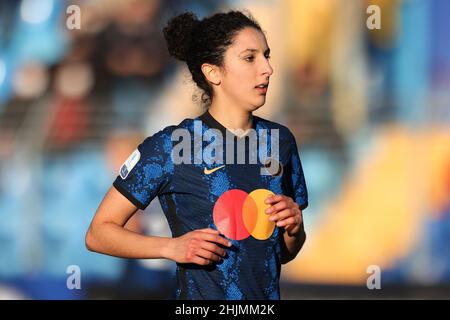 Lecco, Italien, 30th. Januar 2022. Ghoutia Karchouni von Internazionale beim Coppa Italia Femminile-Spiel im Stadio Mario Rigamonti, Lecco. Bildnachweis sollte lauten: Jonathan Moscrop / Sportimage Stockfoto