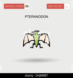 Einfaches Vektorsymbol Pteranodon. Stock Vektor