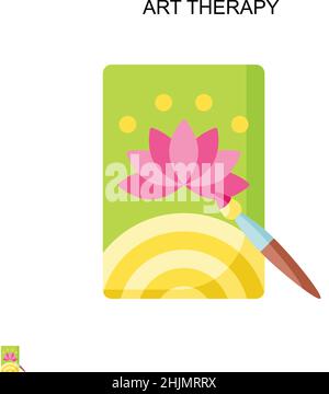 Einfaches Vektorsymbol für Kunsttherapie. Illustration Symbol Design-Vorlage für Web mobile UI-Element. Stock Vektor