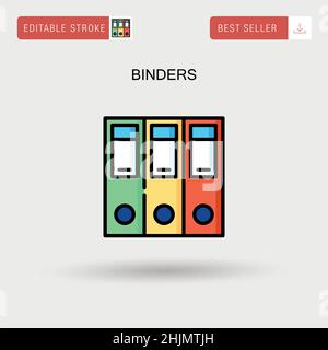 Binder einfaches Vektorsymbol. Stock Vektor