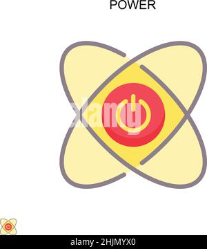 Power Simple Vektor-Symbol. Illustration Symbol Design-Vorlage für Web mobile UI-Element. Stock Vektor