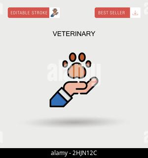 Einfaches Vektor-Symbol für Veterinärmedizin. Stock Vektor