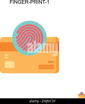 Finger-Print-1 einfaches Vektorsymbol. Illustration Symbol Design-Vorlage für Web mobile UI-Element. Stock Vektor