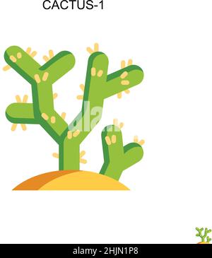 Cactus-1 einfaches Vektorsymbol. Illustration Symbol Design-Vorlage für Web mobile UI-Element. Stock Vektor