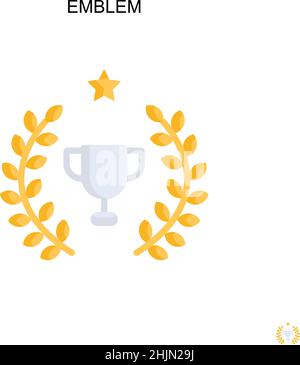 Emblem einfaches Vektorsymbol. Illustration Symbol Design-Vorlage für Web mobile UI-Element. Stock Vektor