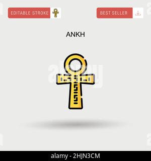 Einfaches Vektorsymbol Ankh. Stock Vektor