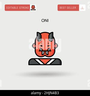 Einfaches ONI-Vektorsymbol. Stock Vektor