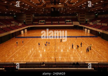 Hamamatsu, Shizuoka, Japan, 2022/30/01 , Innenraum der Hamamatsu Arena, einer Mehrzweck-Hallensportarena in Hamamatsu, Shizuok Stockfoto