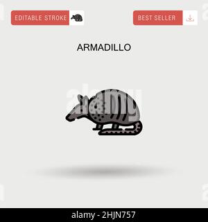 Armadillo einfaches Vektor-Symbol. Stock Vektor