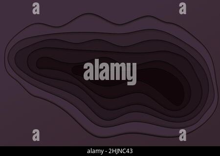 Papier geschnitten abstraktes Design Hintergrund. Schwarz Farbe papercut Formen Stil für Cover, Poster, Banner, Einladung, präsentation Stock Vektor